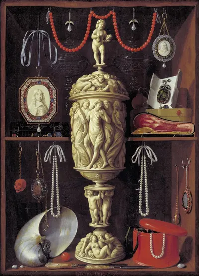 A Cabinet With Objects Of Art by Georg Hainz, 1665 – 1667 — digital art print download