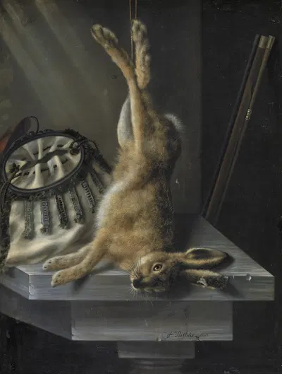 A Dead Hare by Jacob Biltius, 1670 — digital art print download