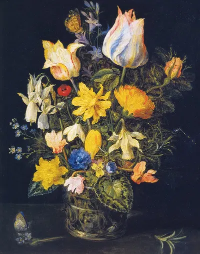 Still Life With Bouquet Of Flowers by Follower of Jan Brueghel the Elder — digital art print download