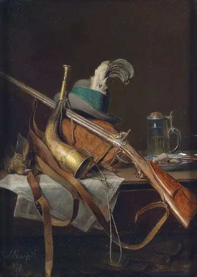 Auseer Jagdstillleben by Josef Mansfeld, 1879 — digital art print download