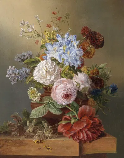 Blumenstillleben by Josef Schuster — digital art print download