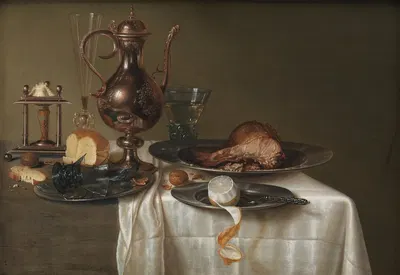 Still Life. Breakfast Piece by Maerten Boelema De Stomme, 1642 — digital art print download