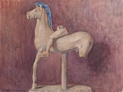 Hest Med Rytter (Akropolis Museet Inv. 700) by Marie Henriques, 1911 — digital art print download