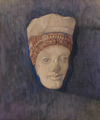 Hoved Af Kore (Akropolis Museet Inv. 696) by Marie Henriques, 1911 — digital art print download