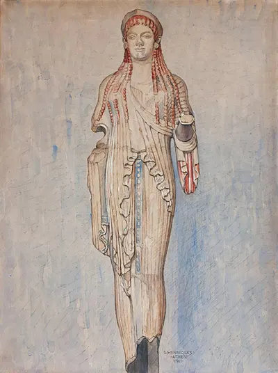 Kore (Akropolis Museet Inv. 685) by Marie Henriques, 1911 — digital art print download