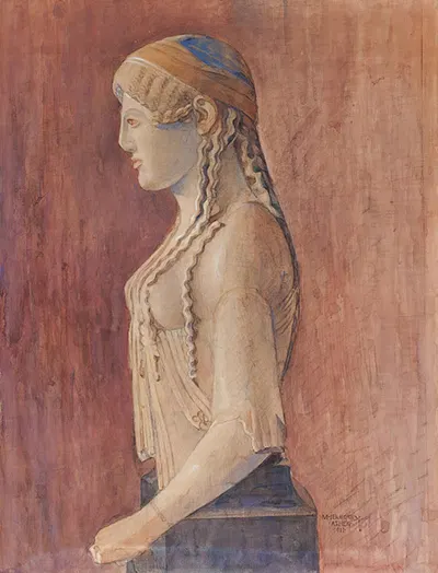 Ung Pige, 'euthydikos Koren' (Akropolis Museet Inv. 686) by Marie Henriques, 1911 — digital art print download