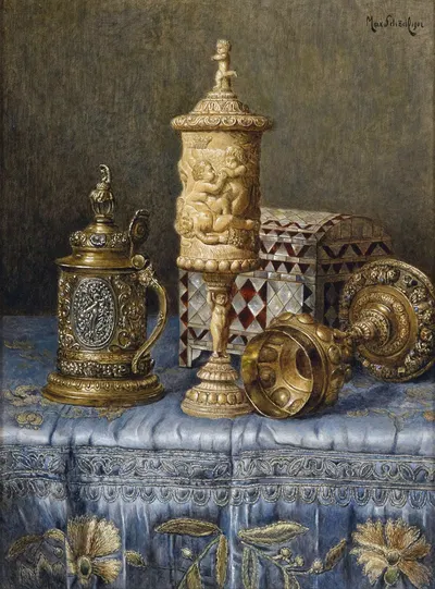 Antiquitätenstillleben by Max Schödl, 1902 — digital art print download