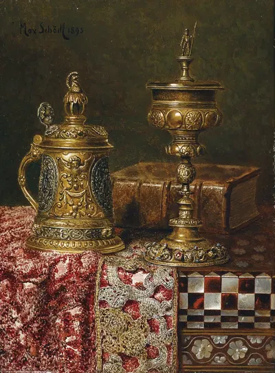 Stillleben Mit Prunkgefässen by Max Schödl — digital art print download