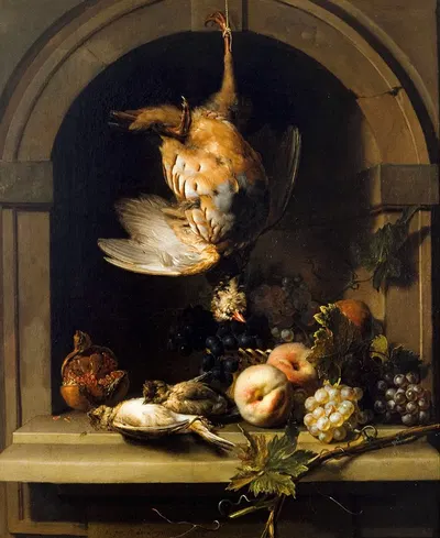 Perdrix Rouge dans une Niche by Николас де Ларжильер, 1680-1685 — digital art print download
