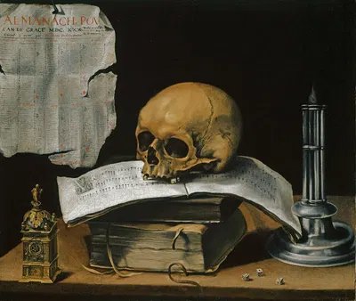 Vanitas Still Life With Skull by Sebastian Stoskopff, 1630 — digital art print download