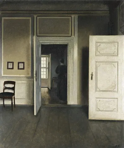 Interior. Strandgade 30 by Вильгельм Хаммерсхой, 1901 — digital art print download