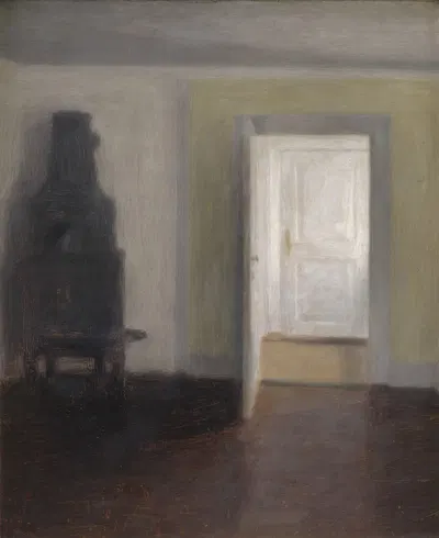 Interior. An Old Stove by Vilhelm Hammershøi, 1888 — digital art print download