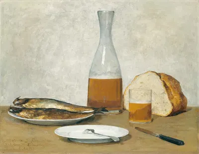Still Life; Herrings by Albert Anker — digital art print download