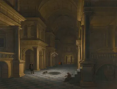 The Interior Of A Classical Church by Anthonie de Lorme — digital art print download