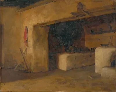 Cottage Interior by Eduard Ballo, 1887 — digital art print download