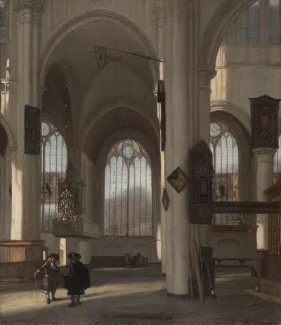 Interior of a Church by Эмануэль де Витте, c. 1680 — digital art print download