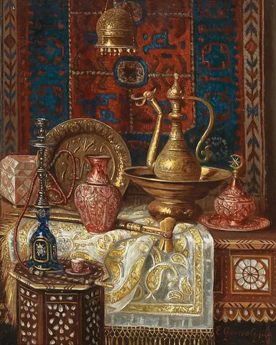 A Still Life with Oriental Objects by Ernst Czernotzky — digital art print download