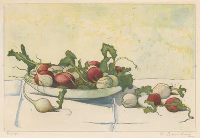 Witte en rode radijs in een schotel by Франс Эвербаг, 1887 — digital art print download
