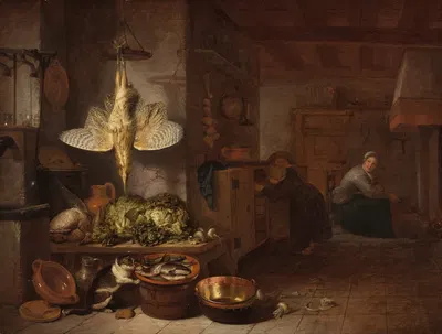 A Kitchen by Hendrik Martensz. Sorgh — digital art print download