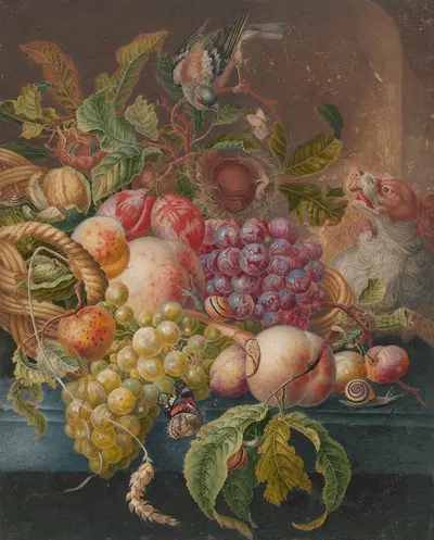 Fruitstilleven by Herman Henstenburgh, 1677 — digital art print download