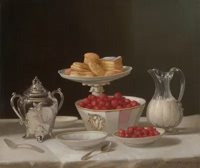 Dessert Still Life by Джон Ф. Фрэнсис, 1855 — digital art print download