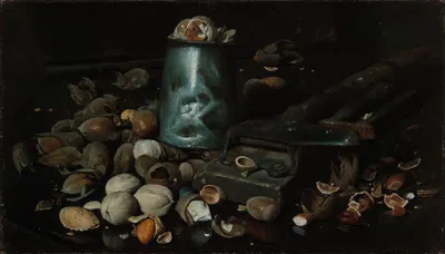 Still Life with Tin Can and Nuts by Joseph Decker — digital art print download