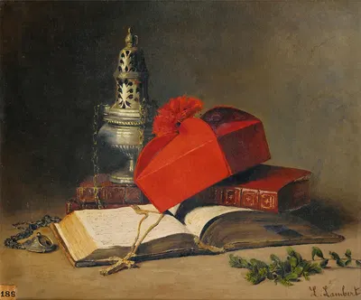 Still Life With A Censer And A Cardinal's Hat by Louis-Eugène Lambert — digital art print download