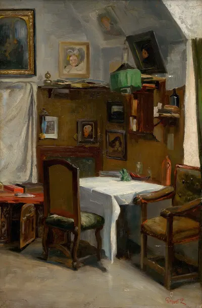 Study of a Munich Atelier by Людовит Питтхордт, 1890 — digital art print download