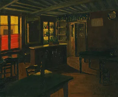 Drinking Room At The La Croix-Vert In Moret by Мариус Боржо, 1909 — digital art print download