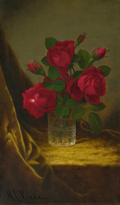 Jacqueminot Roses by Мартин Джонсон Хид — digital art print download