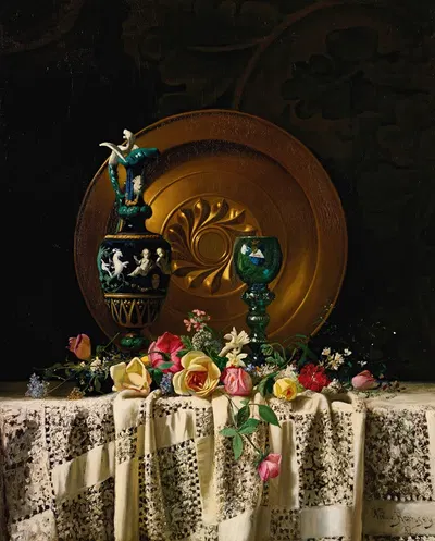 Flowers On A Table by Milne Ramsey — digital art print download