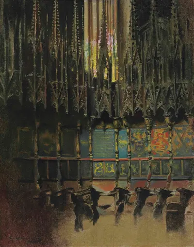 Cathedral Interior by Ramón Casas — digital art print download
