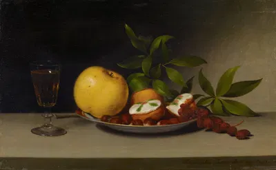 Still Life with Fruit, Cakes and Wine by Рафаэль Пил, 1821 — digital art print download