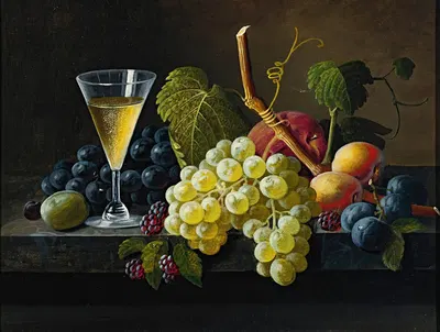 Still Life With Champagne Glass by Severin Roesen — digital art print download