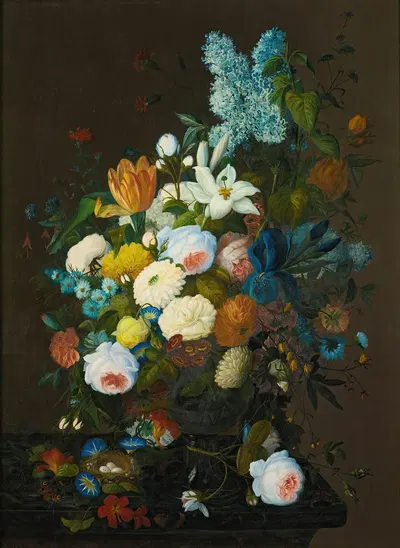 Floral Still Life by Severin Roesen, 1848 — digital art print download