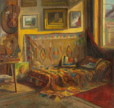 The interior of the artist's studio by Виктор Кисс, 1935–1940 — digital art print download