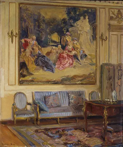 Boudoir, Chateau de Chaalis by Walter Gay, 1914 — digital art print download