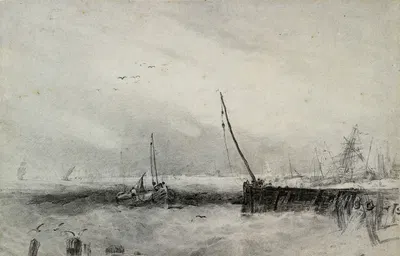 Vessels in a Squall off the Coast by William Mulready — digital art print download