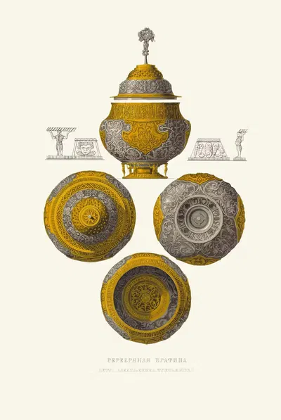 Starinnaia bratina Petra Alekseevicha Tret'iakova by Fedor Grigoryevich Solntsev, 1849 - 1853 — digital art print download