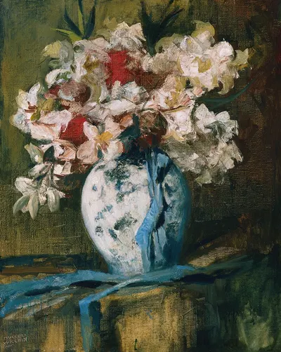 Rosenstrauß in weißer Vase by Антон Мюллер-Вишин — digital art print download