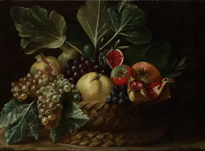 Basket of Fruit by Bartolomeo Cavarozzi — digital art print download