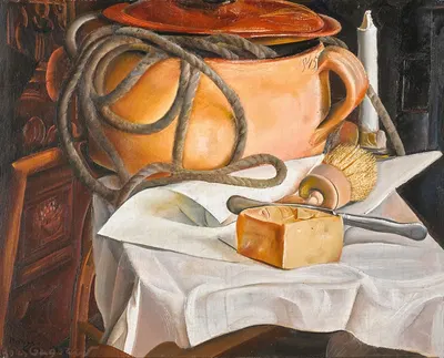 Still Life with Candle by Борис Григорьев — digital art print download