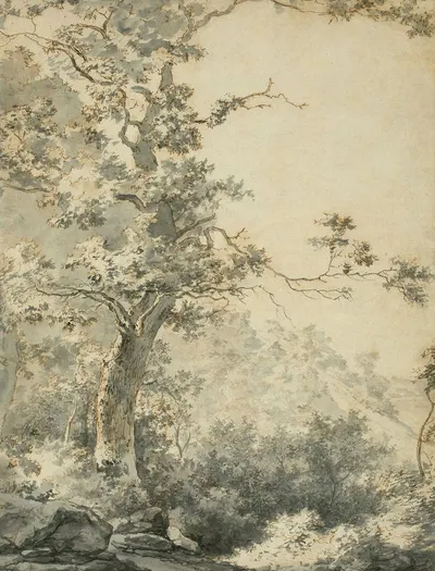 Landschaft mit Baum by Адам Пинакер — digital art print download
