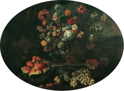 Blumen und Früchte by Franz Werner von Tamm, 1715 — digital art print download