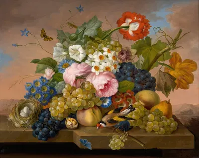 Blumenstillleben by Franz Xaver Petter, 1824 — digital art print download