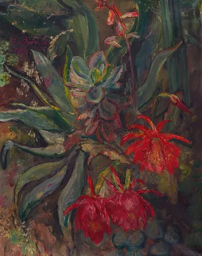Blühende Kakteen by Фридрих фон Радлер, 1929 — digital art print download