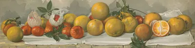 Study of oranges by J. E. Barclay, 1891 — digital art print download