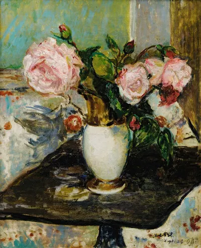 Flowers in a vase by Жак-Эмиль Бланш — digital art print download