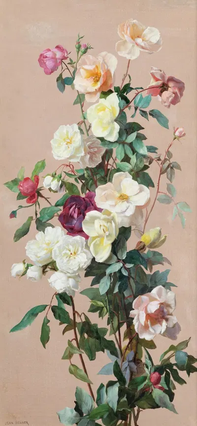 Still life with flowers by Жан Беннер — digital art print download