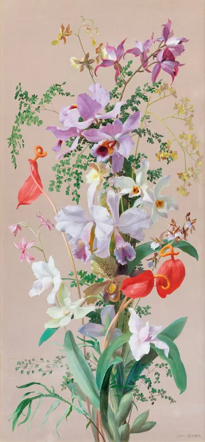 Still life with flowers by Jean Benner — digital art print download